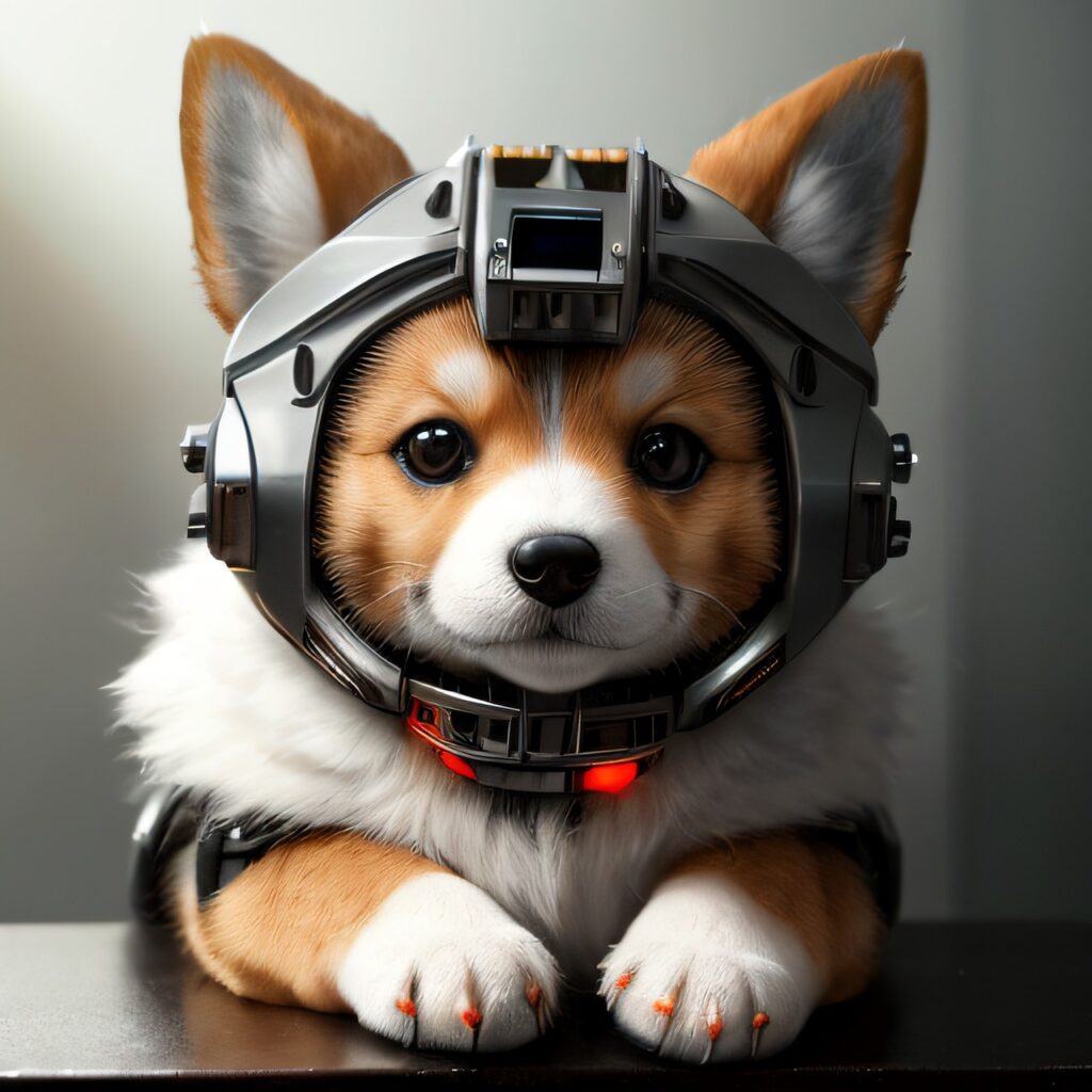 ai generated dog astronaut